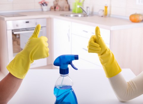 Communal entrance cleaning in a Notting Hill residential building