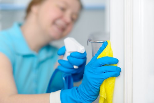 Detailed cleaning of shared and customer-facing commercial areas