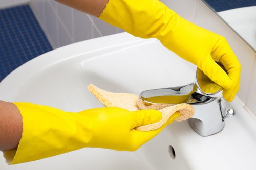 Training in safe handling of cleaning products and equipment